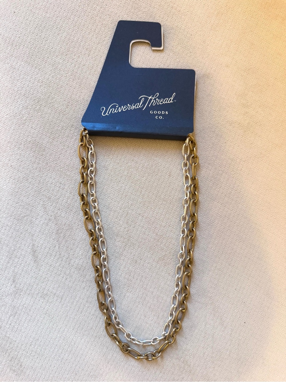 Universal Thread Two-Tone Layered Chain Necklace - Gold & Silver